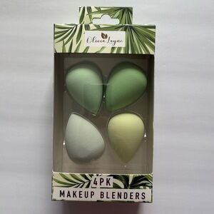 Olivia Layne 4-Pack Green Makeup Blenders Foundation Blush Application Beauty